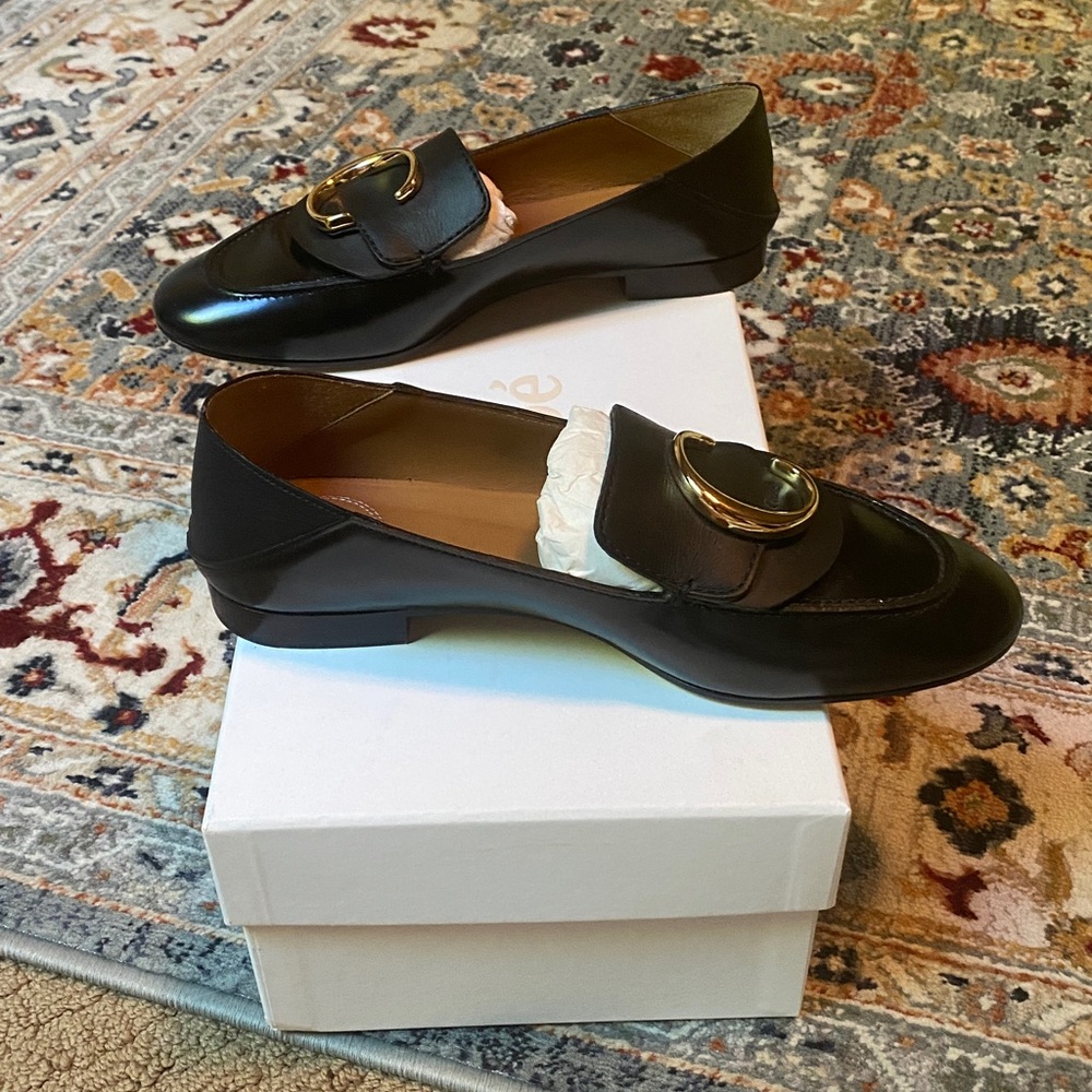 Chloé  Loafers with Gold Accent - Picture 13 of 17